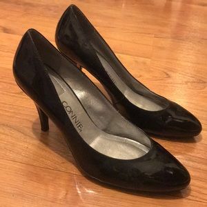 Patent leather pumps